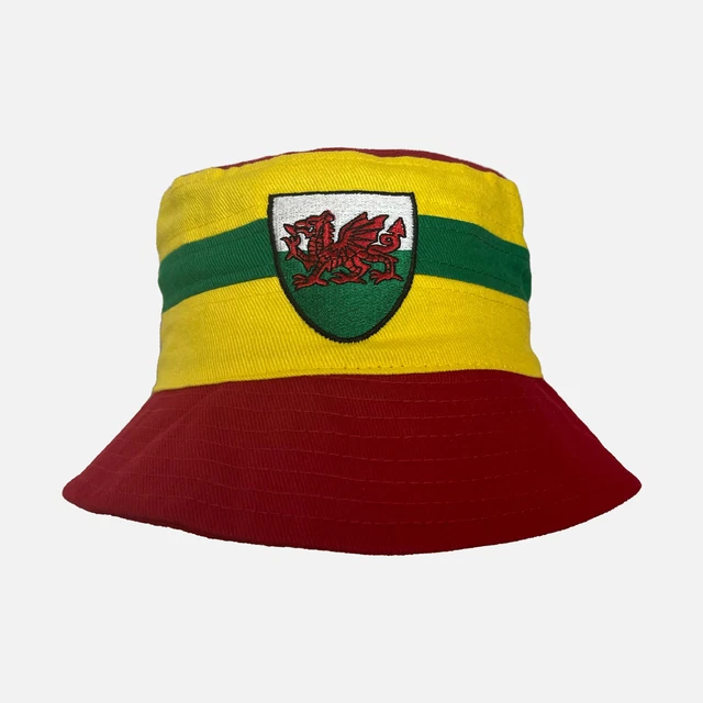 Manav Wales Rugby Football Adults Bucket Hat World Cup Supporter Welsh
