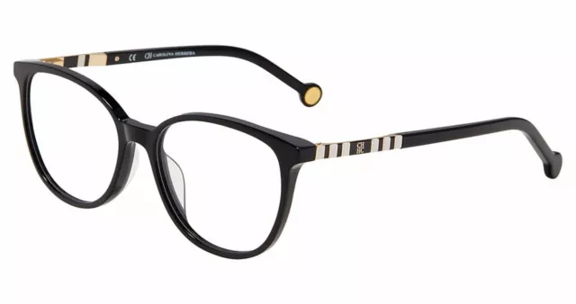 CAROLINA HERRERA VHE839K col.0700 Black Plastic Eyeglasses Frame 52-16 ...