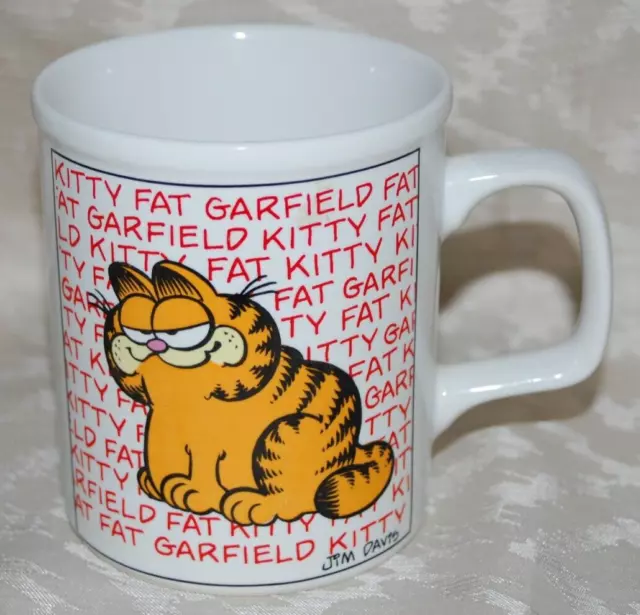 Garfield Fat Kitty Mug Enesco 1978 E-7417 Cartoon Ceramic Coffee Mug