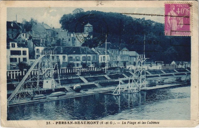 CPA PERSAN-BEAUMONT La beach et les Cabines (999847)