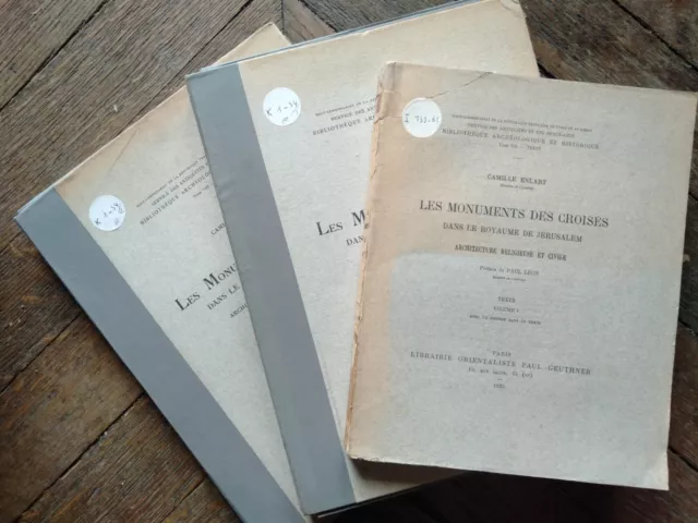 C. Enlart-Les monuments des croisés dans le royaume de Jérusalem-1925-3 volumes