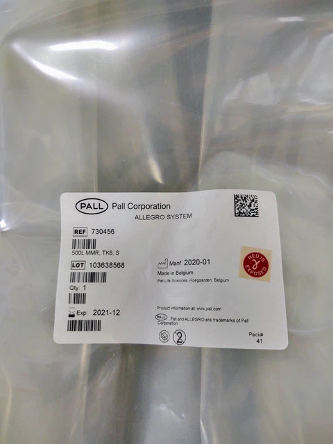 Pall Allegro 730456 500L Magnetic Mixer Standard Single-Use System