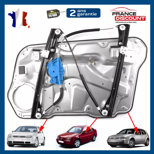 Lève vitre avant gauche golf IV + VW 4 bora complet avec panneau = 1J4837461D