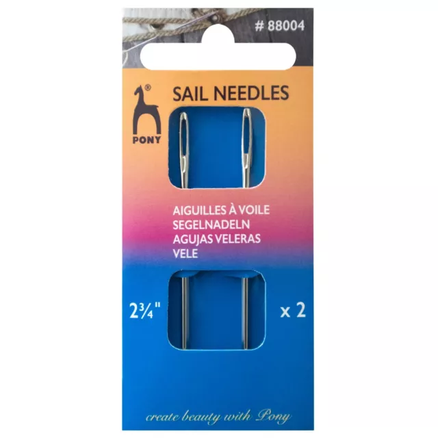 Pony Hand Sewing Needles Sail 2.75 inch For Heavy Leather Canvas