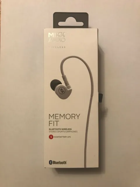 Mixx Audio Memory Fit Wireless Bluetooth Earphones BNIB
