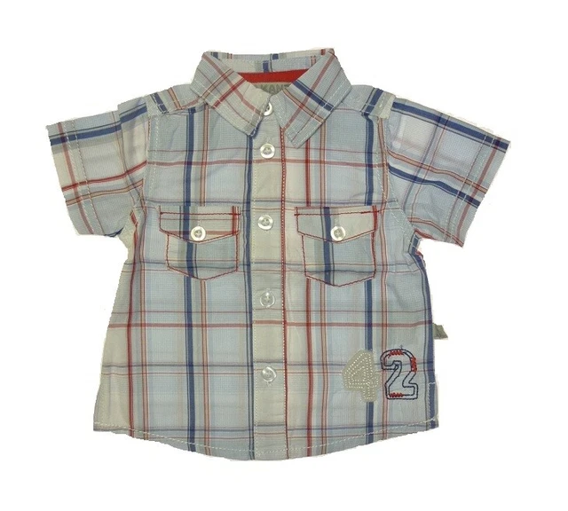 KANZ Ragazzi Maniche Corte Camicia Baseball Tgl 56 62 68 74 80 86
