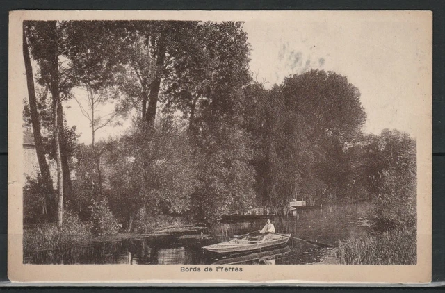 CPA 91 Bords de l'Yerres animée Etat superbe 1936