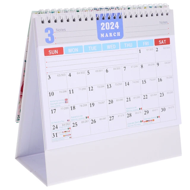 CALENDRIER DEBOUT 2024 Anglais 2025 Calendriers Mensuels Ménage EUR 18