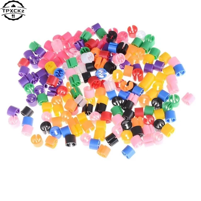 Plastic Size Labels Snap On Hanger Size Markers Tags Label Clothing 100pcs Mark