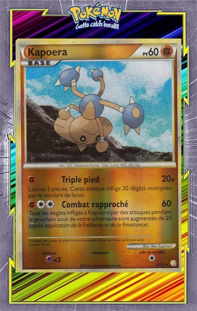 Kapoera Reverse -HS01:HeartGold SoulSilver - 5/123-Carte Pokemon Française
