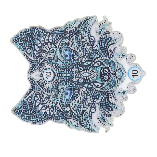 Rhinestone Painting Suncatchers Wolf Pattern DIY Handcraft Rhinestone