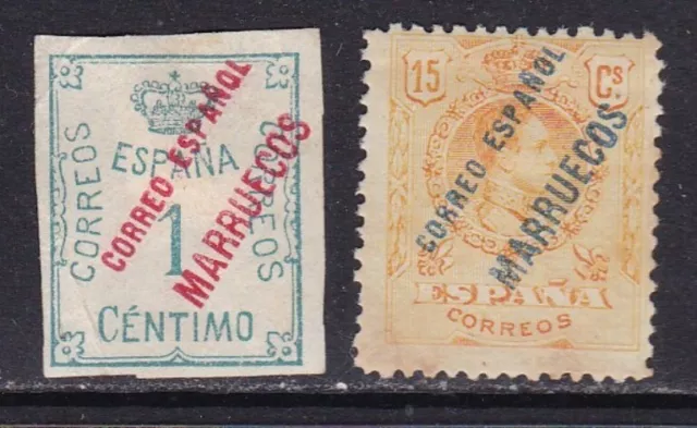 1921/1927 - España - Tanger - Edifil 13 y 15 - Final de Serie - MH