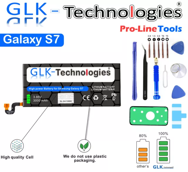 GLK Akku für Samsung Galaxy S7 S 7 SM-G930F EB-BG930ABE Accu Batterie / P R O