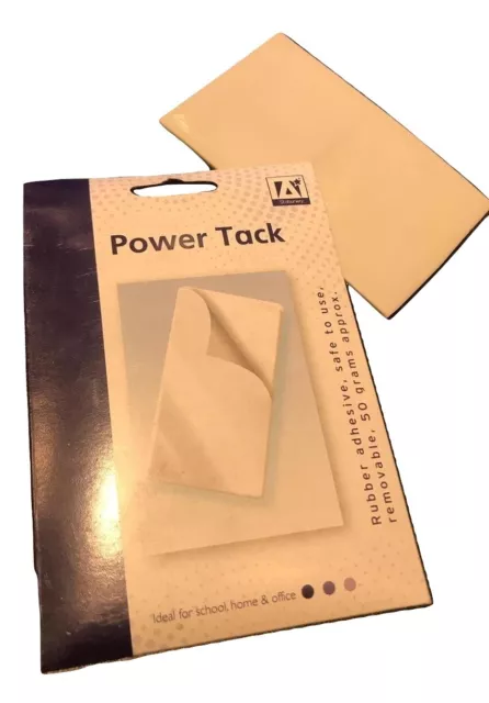 White Re-Usable Sticky Tack (Blue Blu Tac) Adhesive Power Tack Home Office Craft