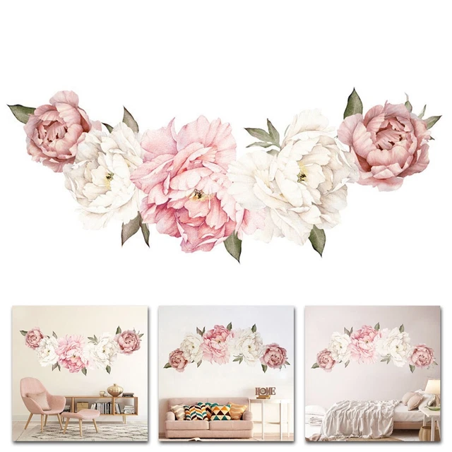 Pegatina de pared impermeable flor de peonía 40*60 cm casa calcomanías arte
