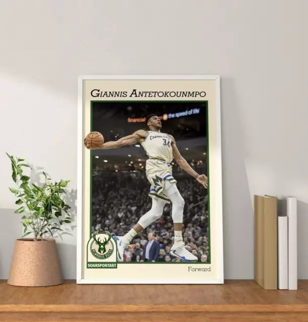 Giannis Antetokounmpo | NBA Card | NIKE | AIR JORDAN - Wall Digital Art Poster