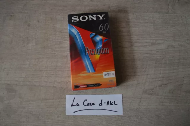 Cassette Vidéo VHS K7 - Sony - 60min / 1 heure - HQ Premium Excellence Pro-X