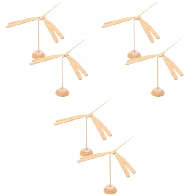 6 piezas Juguete de equilibrio educativo compacto libélula manual de decoración infantil