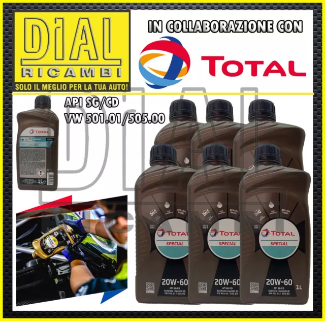 Total Olio Motore Special 20w-60 Per Motori Con Elevato Consumo Di Olio-6Litri