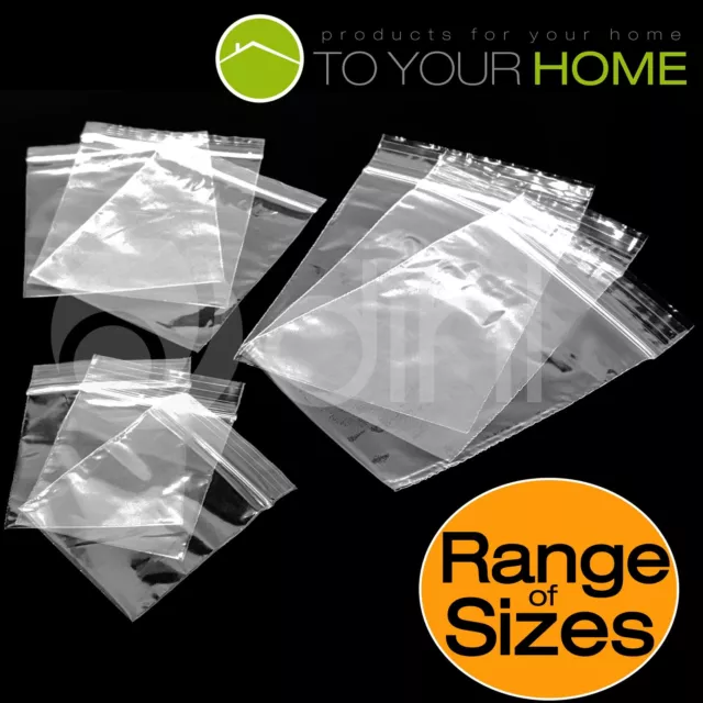 Grip Seal Bags Self Resealable Mini Grip Poly Plastic Clear Zip Lock [All  Sizes]