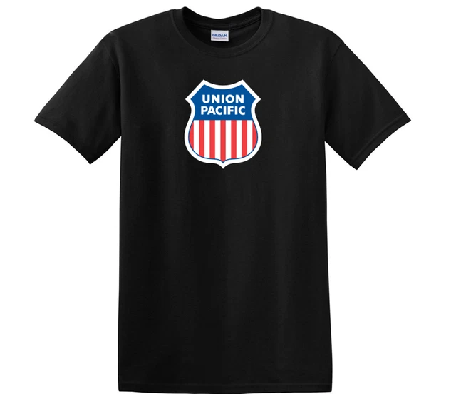 Union Pacific Railroad Tee Shirt North American Railway Train Black T-Shirt