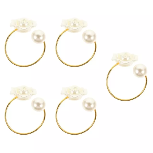 10 pz anelli per tovaglioli da fiori fibbia per tovagliolo anelli di perle banchetto