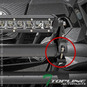 Texture Blk 2" Tube Bull Bar Roll Cage Mount Bracket Clamps For LED Light fr T48
