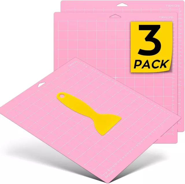 3 PIEZAS Alfombra de corte con agarre de tela para Cricut Maker 3/Maker/Explore 3/Air 2/Air 12x12