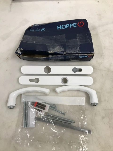 Set per druecker Hoppe Liegi - su targa stretta, porta 72-82, bianco
