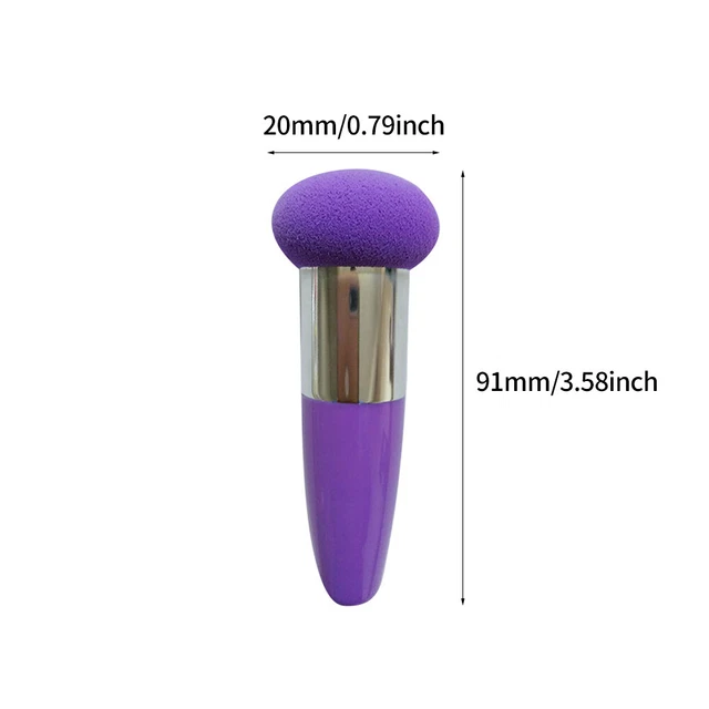 Women With Handle Facial Wet Dry Makeup Brush Powder Puff Mushroom Head Portable