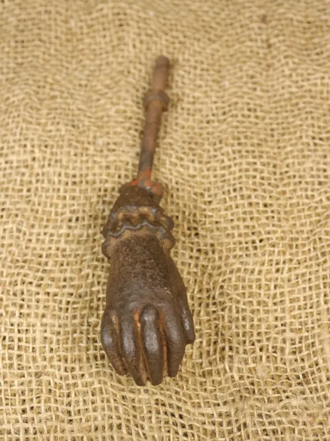 Vintage Cast Iron Door Knocker, Victorian "Hand of Fatima” Lady's Hand With Ball