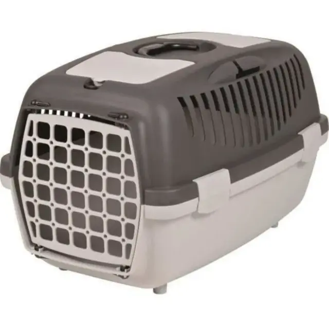 Sac de transport pour chat chaton chien Box Boite 37x34x55 cm ventilation Gris S