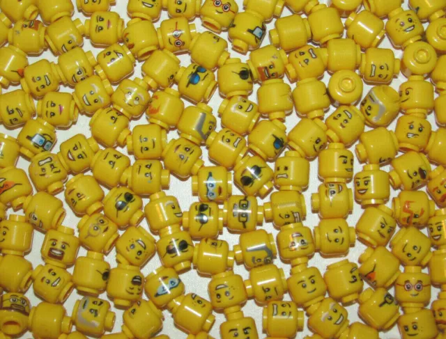 Lego ® Lot 10 Têtes Différentes City Aléatoire Minifig Figurine Head 3626 NEW