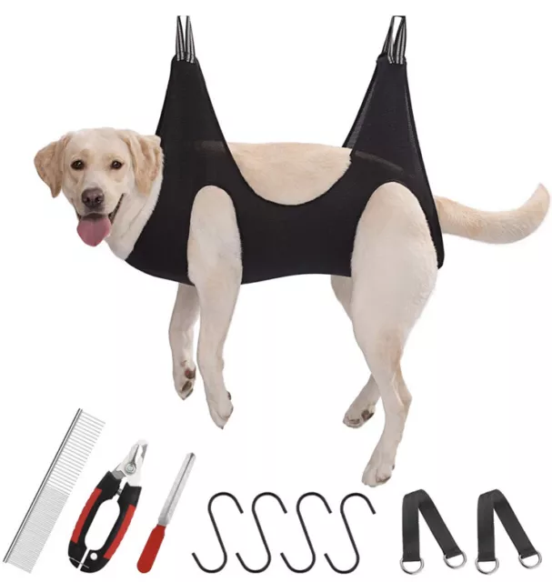 Guzekier Pet Dog Grooming Hammock Harness for Cats & Dogs, Dog Sling - Medium