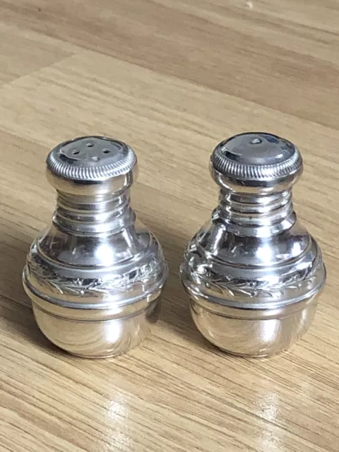 Paire de salières cristal et argent massif 800 Allemagne (D'occasion) à