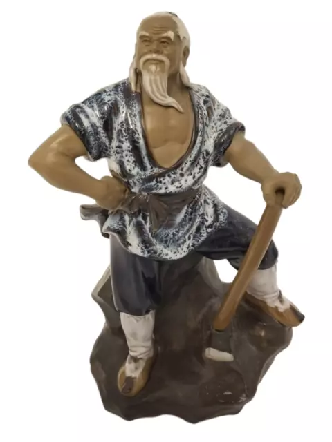 Chinese Shiwan Mudman with Pick Axe: The Old Man Who Moved the Mountain VTG