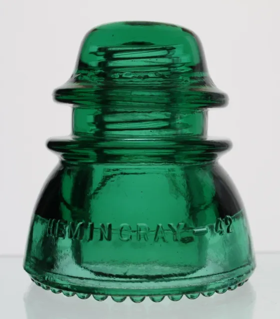 Dark Green Cd 154 Hemingray-42 Made In U.s.a. Glass Insulator