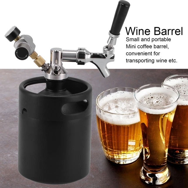 Beer Mini Keg 2L Pressurized Beer Mini Keg System Stainless Steel Mini Keg