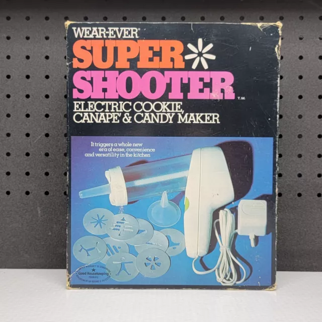 Wear Ever Super Shooter Prensa Eléctrica de Galletas Canape Candy Maker 70001 NUEVO