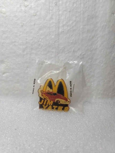 JIM YATES McDONALD'S PRO STOCK EMPLOYEE VERSION NHRA DRAG RACING HAT LAPEL PIN
