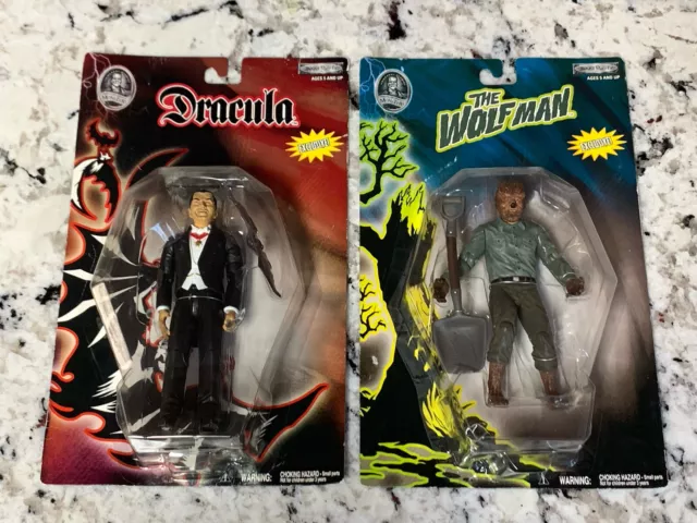 Dracula & Wolfman Figures Jakks Pacific Universal Monsters Bela Lugosi NOS 2004