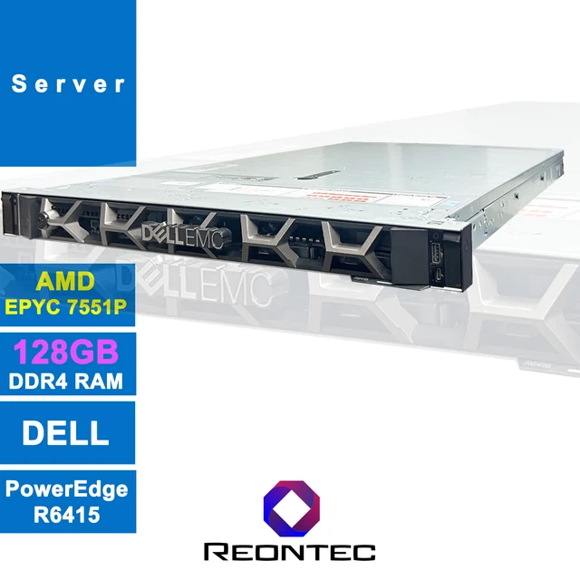 SERVEUR DELL POWEREDGE R6415 AMD Epyc 7551P 128GB RAM DDR4 EUR 988,24 ...
