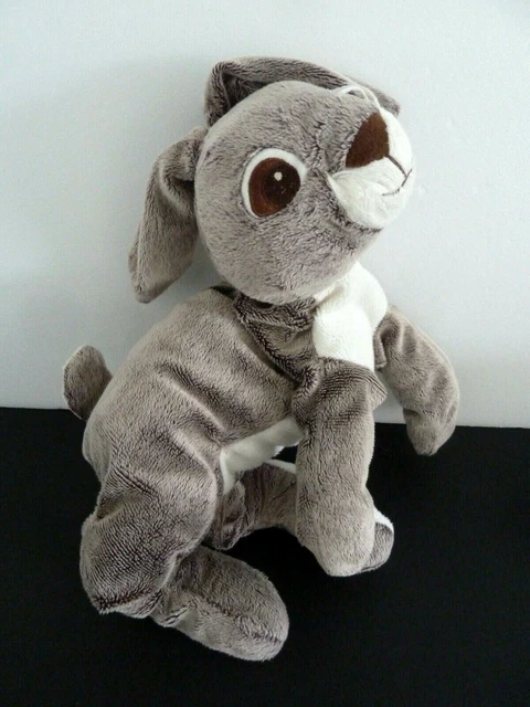93. DOUDOU PELUCHE IKEA LAPIN LIEVRE REALISTE MARRON BLANC vandring 43 cm - TTBE