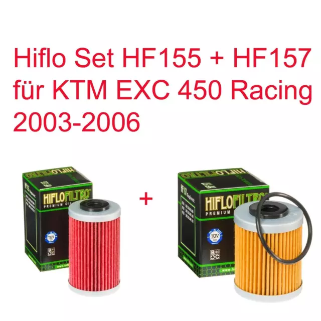 2x Ölfilter SET HIFLO HF155+157