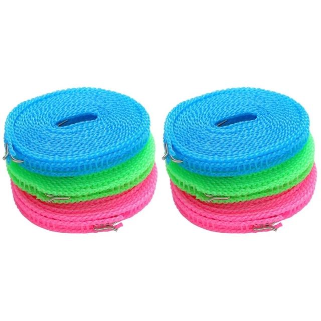 6 Rolls Linea Di Stendibiancheria Cordino Resistente Rete Di Asciugatura