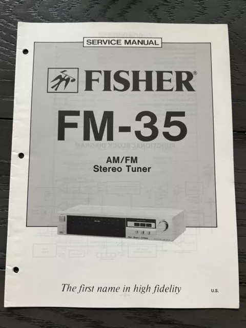 Fisher FM-35 AM/FM Stereo Tuner Service Manual Vintage OEM Diagrams Repair