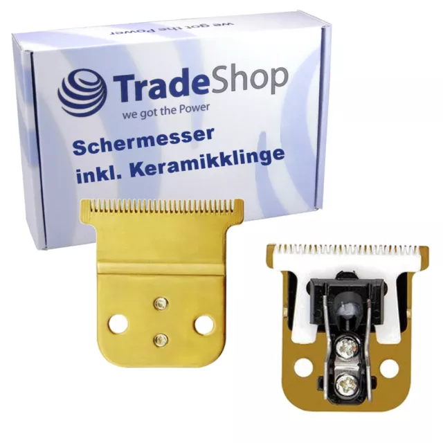 Ersatz Schermesser Gold inkl. Keramikklinge für Andis Slimline Pro D8 Trimmer