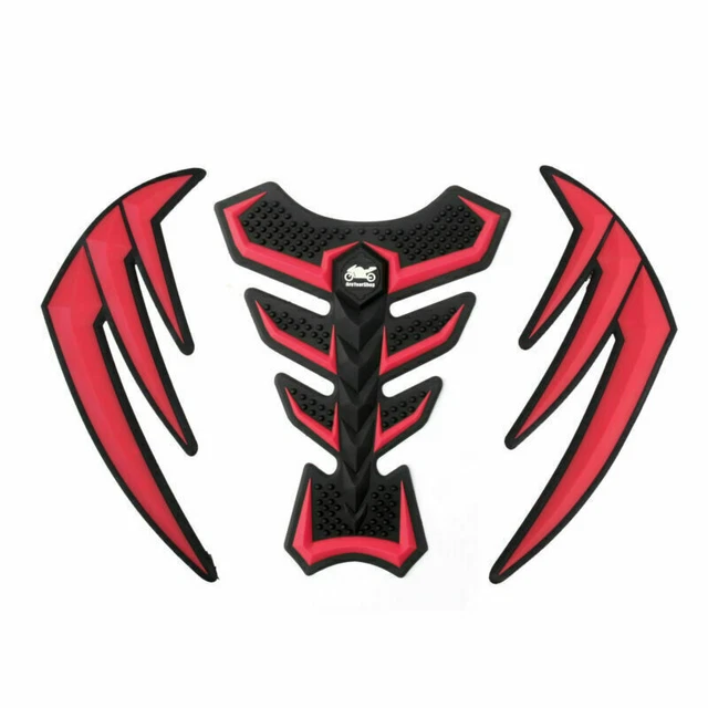 3D Rubber Side Protection de reservoir Gas Moto Pour Honda CBR 600 1000 RR Red