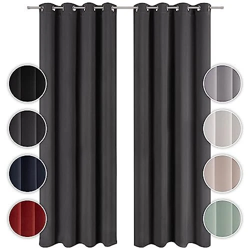 Blumtal - Lot de 2 Rideaux Occultants - Rideau Thermique Isolant Anti Froid -...