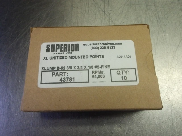 1 NEW! Standard X lump B-52 3/8x3/4x1/8 #S-Fine Unitized Mounted Points QTY(10)